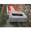 Image 4 : ORANGE & WHITE PANELS & A GALVANIZED TRAY & MISC. BUMPERS, ETC.