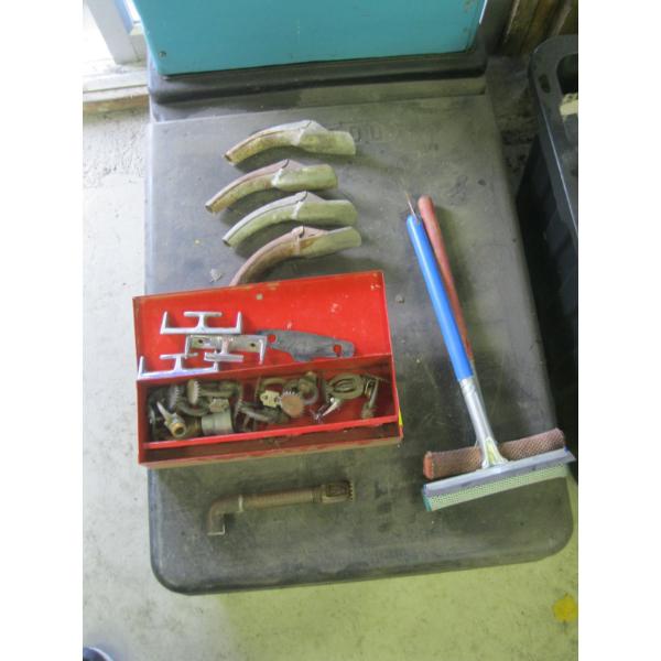 MISC. OIL SPOUTS, FIRE EXTINGUISHER PARTS, TIEDOWNS, ETC.