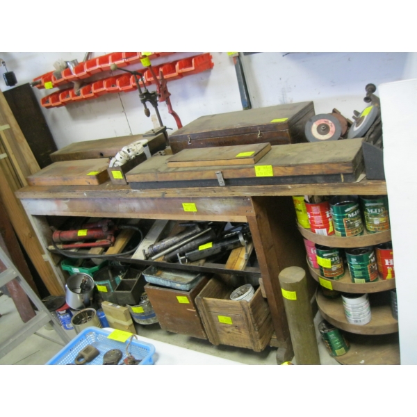 HEAVY WOOD TOP WOODEN WORK BENCH