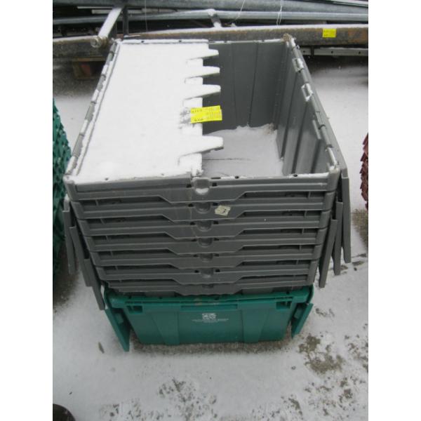 GREY, 1 GREEN, FOLDING LID STORAGE CONTAINERS