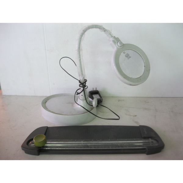 MISC. MAGNIFIER, CASH BOX, SIGNS, ETC.