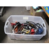 Image 1 : LG. BIN OF MISC. WATER FILTER, HOSE, VALVE, SPRINKLER, RV EXTENSION CORD,  ETC.