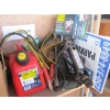 Image 2 : BOX OF POLY HANGERS, JERRY CAN, SIGNS, ETC.