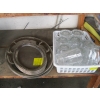 Image 1 : MISC. GLASS MUGS, CHROME SERVING TRAYS, ETC.
