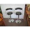 Image 1 : 2 SWIVEL CHROME BASED BAR STOOLS
