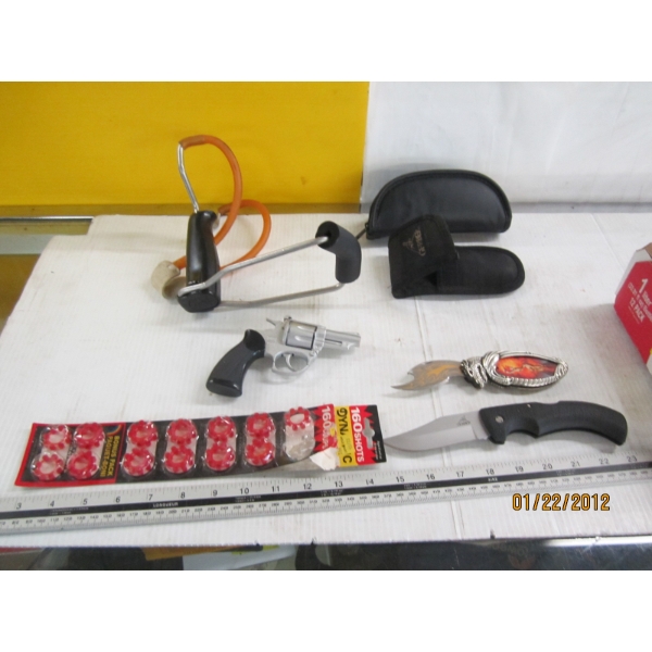 CAP GUN, SLINGSHOT, ETC.