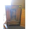 Image 1 : ANTIQUE GLASS DOOR CHINA CABINET W/LOWER DRAWER