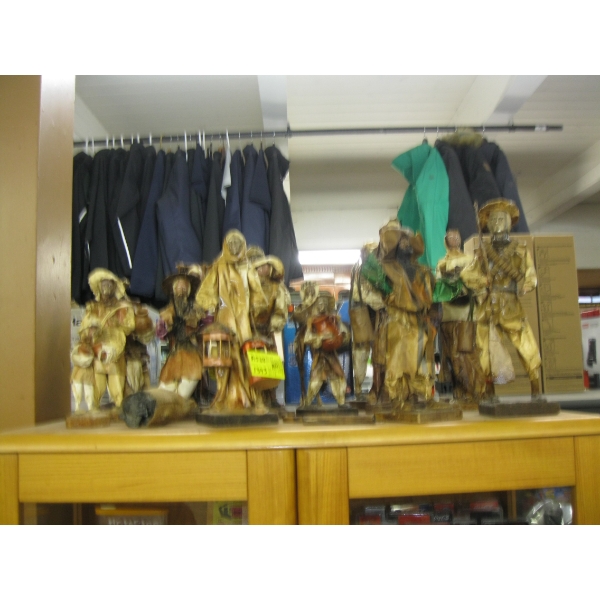 LG. LOT OF PAPER MACHE FIGURINES