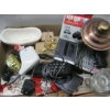 Image 2 : 3 BOXES OF MISC. SILVERPLATE, ELECTRONICS, MEASURING TAPES, ETC.