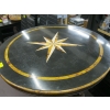 Image 4 : LG. DECORATIVE ROUND TABLE W/INLAY & UNIQUE CLAWFOOT BASE