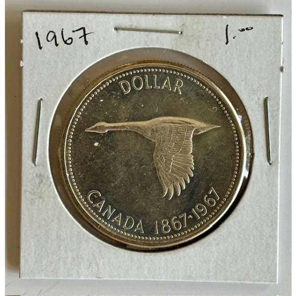 1967 CDN SILVER $1 COIN