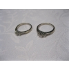 Image 3 : LADIES 14KT 2 RING DIAMOND SET, W/A $3,945, SZ 6 1/2