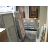Image 5 : LG. LOT OF GREY & WOOD FINISH KITCHEN CABINETS
