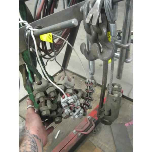 MISC. CROWBAR, HOOKS, CABLE CLAMPS, ETC.