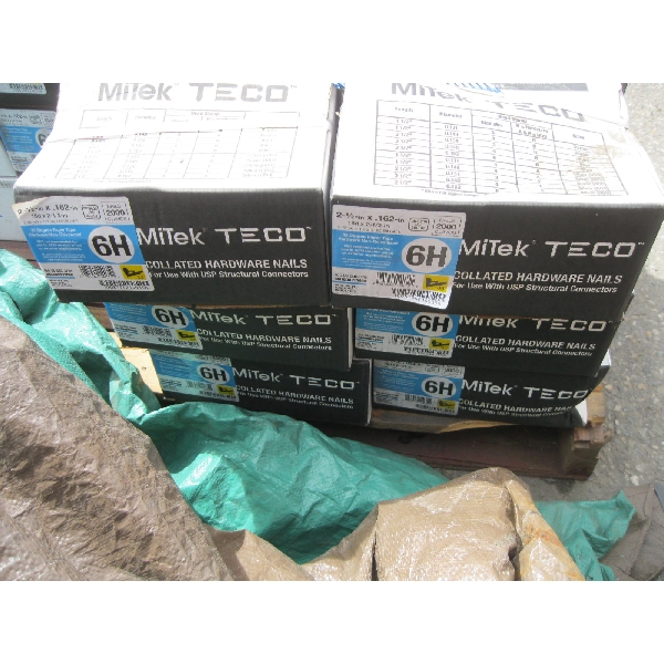 6 BOXES OF 2.5" 33 DEGREE PAPER TAPE NAILS