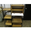 Image 2 : METAL & WOOD SHELF UNIT - CHIP ON ONE SHELF