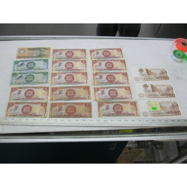 LOT OF FOREIGN CURRENCY - NIGERIA, TRINIDAD, ETC.
