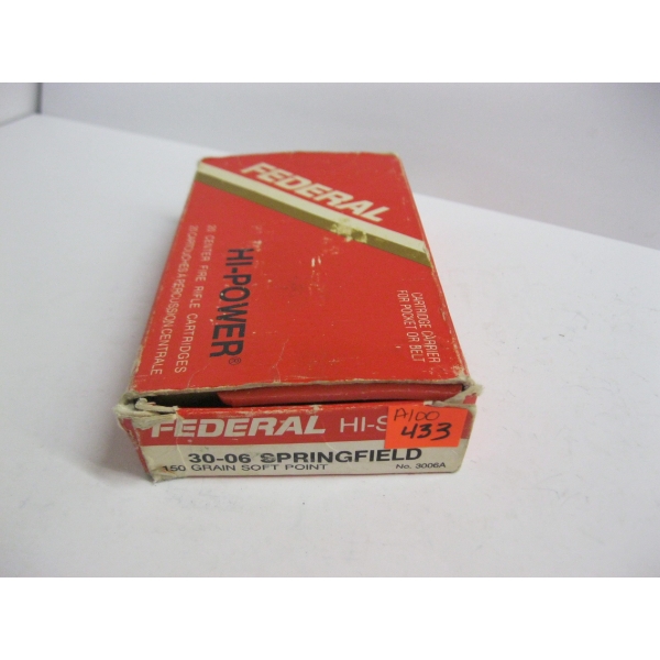 FEDERAL 30-06 SPRG 150GR SOFT POINT|1X20 CENTERFIRE CARTRIDGES