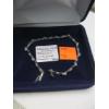 Image 2 : LADIES 10KT WHITE GOLD BRACELET W/SM. DIAMONDS, 4G