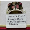 Image 1 : LADIES .925 SILVER RING W/PINK & WHITE STONES, SZ 6 1/2