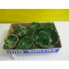 Image 2 : EMERALD GREEN GOLD TRIMMED VINTAGE GLASSWARE