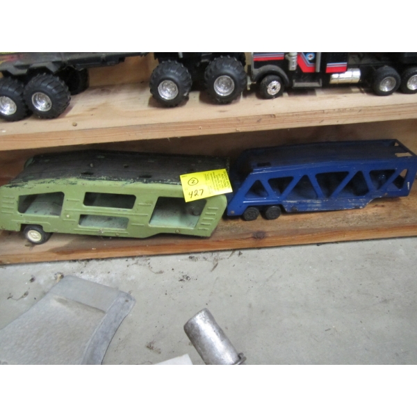 2 METAL CAR HAULER TRAILERS