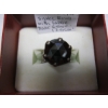 Image 3 : LADIES .925 SILVER RING W/LG. DARK STONE, 12G, SZ 6 1/2