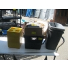 Image 1 : MISC. HOSE, STAINLESS STEEL BOWLS, LEVELING BLOCKS, GARBAGE CANS, ETC.