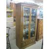 Image 1 : GLASS DOORED DISPLAY CABINET - BROKEN BACK