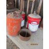 Image 2 : 3 TINS - FUEL CAN & 2 ESSO CANS & CAST IRON POT