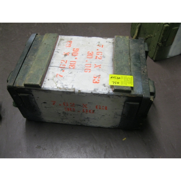 WOODEN AMMUNITION BOX