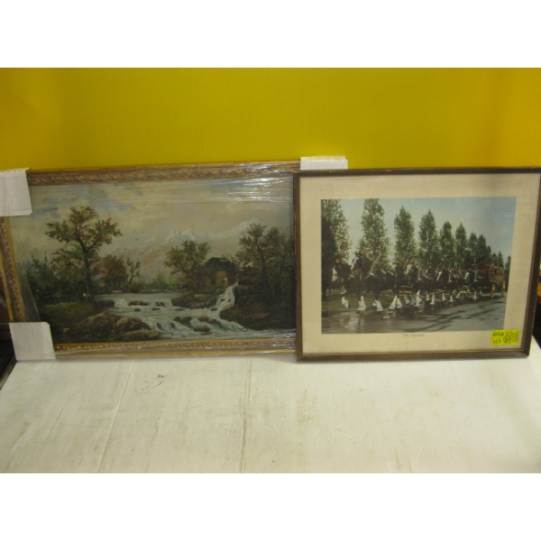 ORIGINAL PAINTING & PRINT OF POTTER'S CLYDESDALES