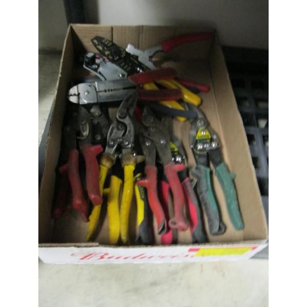 ASST. TIN SNIPS, WIRE STRIPPERS, ETC.