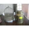 Image 1 : BRASS LIDDED CAN & BIRD CAGE