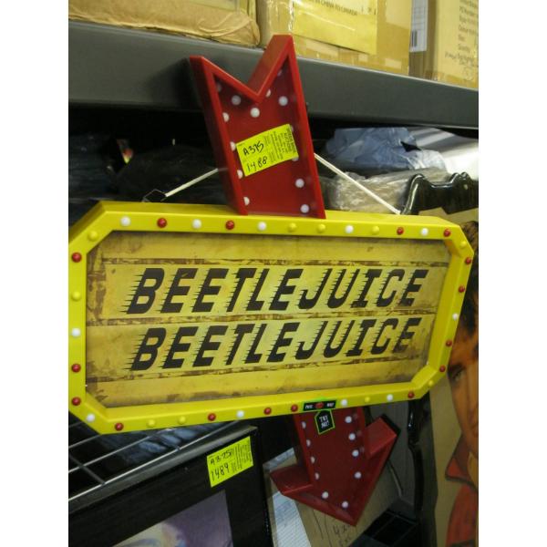 BEETLEJUICE ARROW SIGN