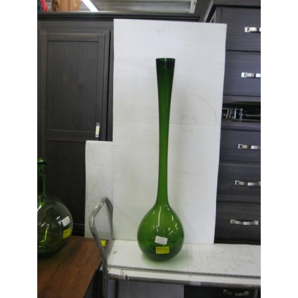 LG. GREEN SWEDISH GLASS VASE BY ARTHUR PERCY