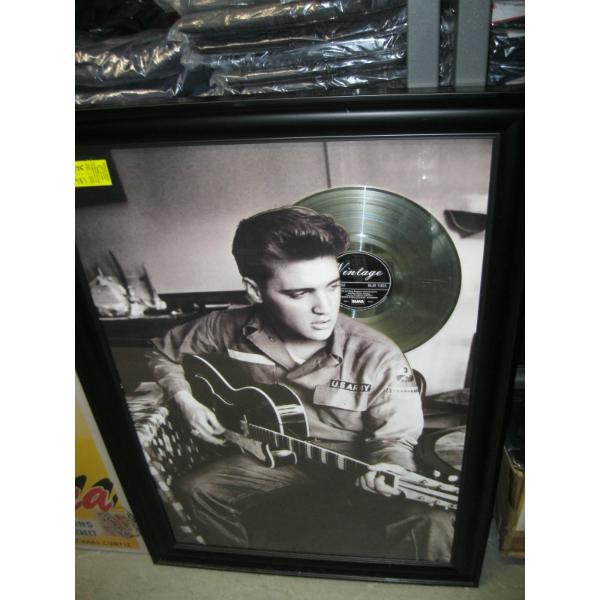 LG. FRAMED PICTURE OF ELVIS