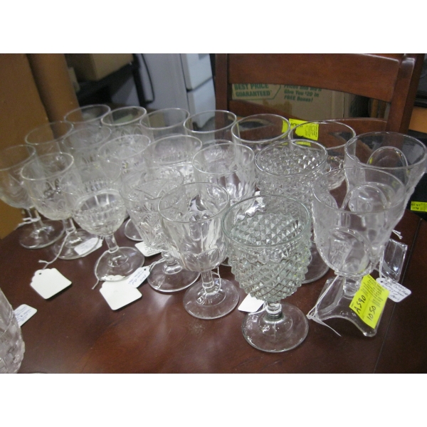 20 COLLECTABLE GLASS GOBLETS - VARIOUS MAKERS