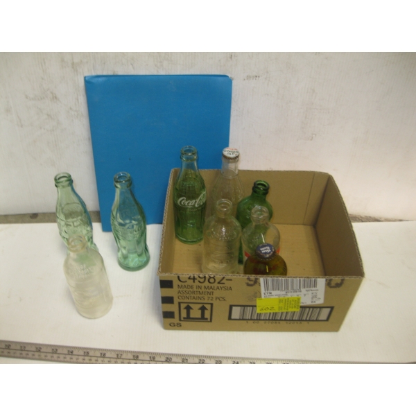 ASST. COKE BOTTLES, COCA COLA CARDS, ETC.