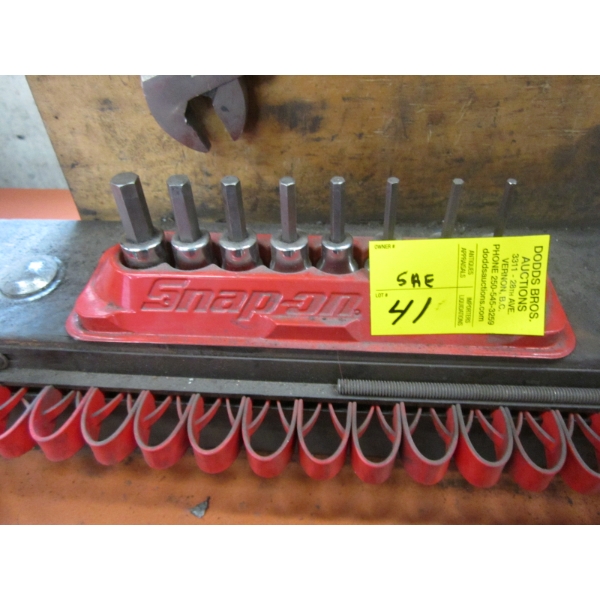 SET OF SNAP ON 3/8" DRIVE SAE HEX KEY SOCKETS