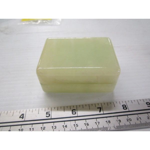 SMALL GREEN MARBLE VINTAGE VANITY SOAP BOX