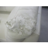 Image 5 : LG. WHITE 2 PIECE SECTIONAL SOFA - SOME DAMAGE ON 1 PIECE - & MATCHING LG. FOOTSTOOL
