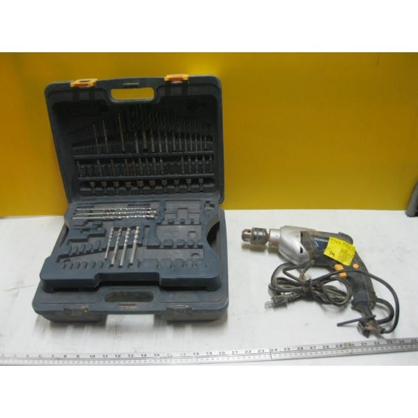 MASTERCRAFT CORDED DRILL W/BIT KIT