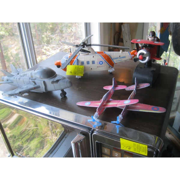 PLASTIC TOYS - HELICOPTER, PLANE, ETC.