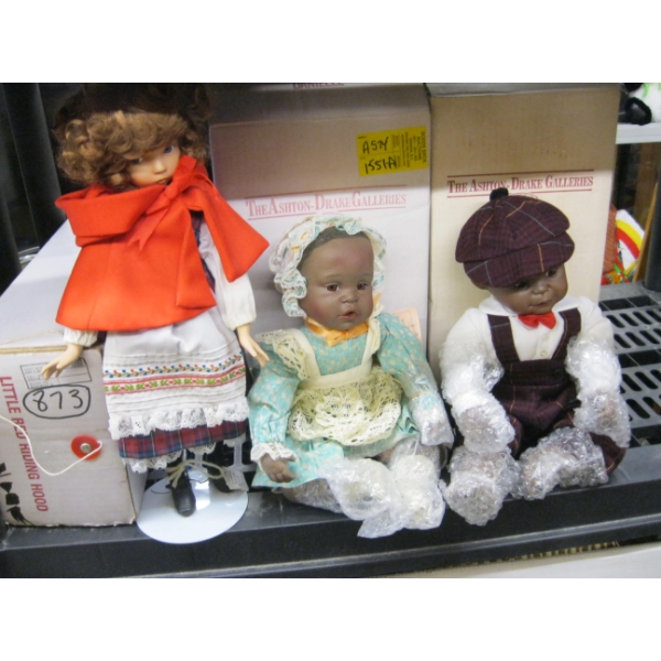 3 PORCELAIN DOLLS