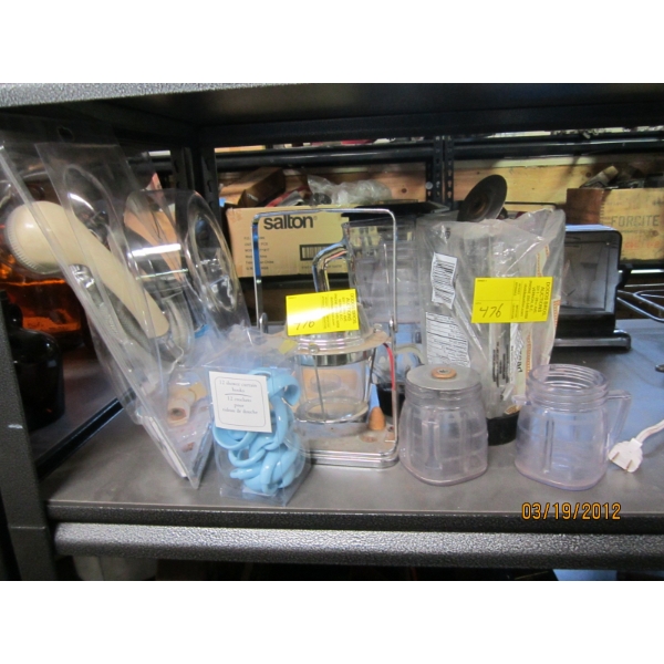 MISC. BLENDER JUGS, HAND SHOWER SPRAYER, ETC.