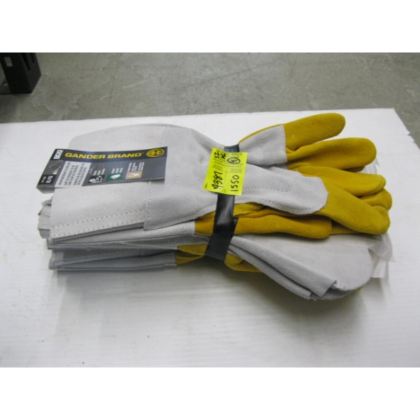 4 PAIR OF NEW LEATHER GLOVES, SZ XL