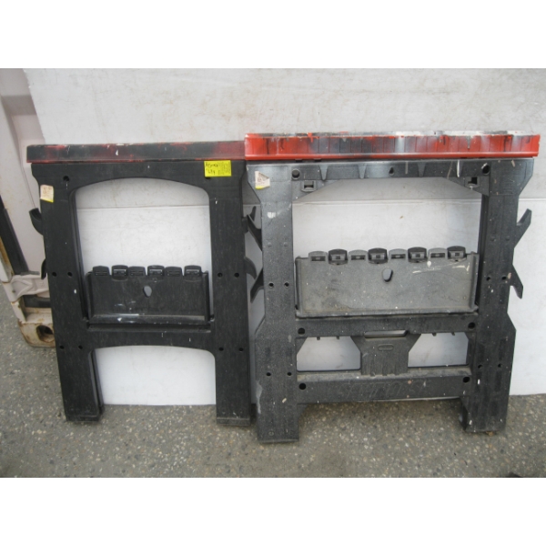2 FOLDING PLASTIC SAWHORSES