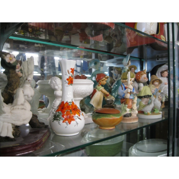 ASST. FIGURINES, VASE, ETC.