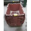 Image 1 : RED FOLDING TOP STORAGE CONTAINERS